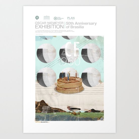 50th anniversary of the city of Brazil Art Print
