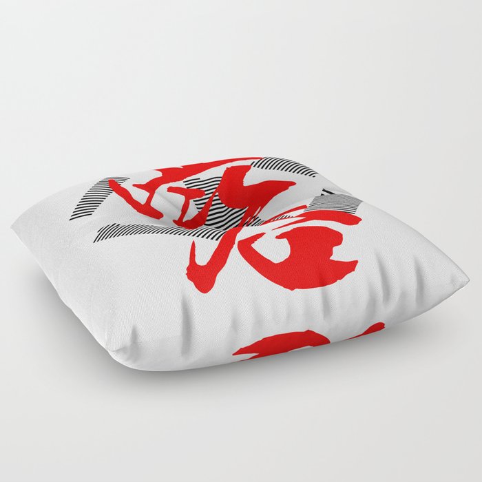 Shibuya Crossing Kanji Floor Pillow