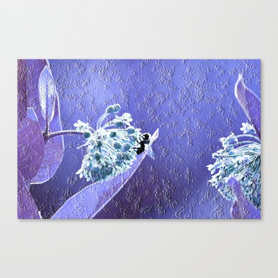 Blooming in the sky (blue-purple granite) Canvas Print