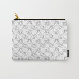 Daisy Repeat Black on White Carry-All Pouch