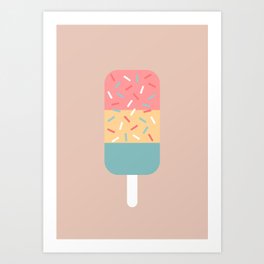 Popsicle (Peach) Art Print