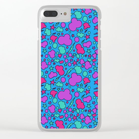 Colorful chaotic storm Clear iPhone Case