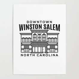 Downtown Winston Salem NC Poster
