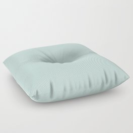 Light Aqua Blue Gray Solid Color Pairs Pantone Glacier 12-5505 TCX Shades of Blue-green Hues Floor Pillow