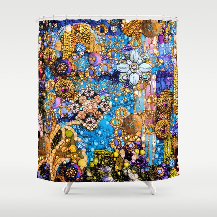Gold, Glitter, Gems and Sparkles Shower Curtain
