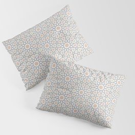 Zellige Glow: Geometric Brilliance in Andalusian-Moroccan Style Pillow Sham