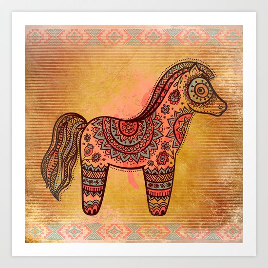 Ceremonial Indian Horse Art Print