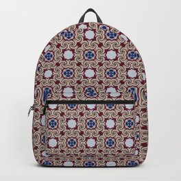 Red And Blue Glass Seamless Pattern Backpack