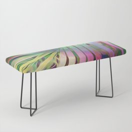 Abstract Rainbow Palm Bench