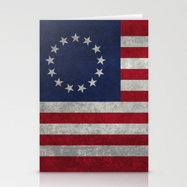 Betsy Ross flag, distressed grungy Stationery Cards