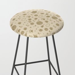 Purr! (light yellow & beige) Bar Stool