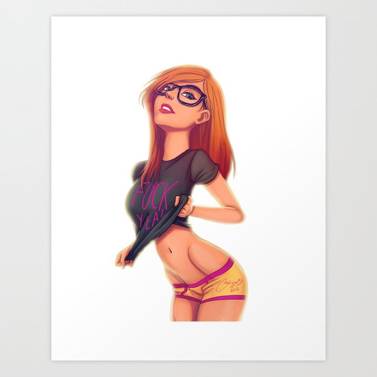 FUCK YEA Art Print