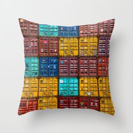 Cargo Containers Throw Pillow