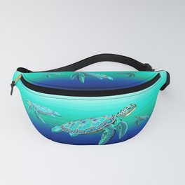Sea Turtle Turquoise Oceanlife Fanny Pack