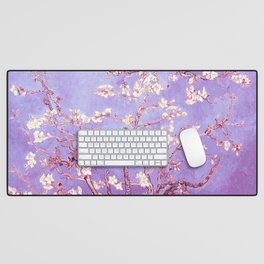Van Gogh Almond Blossoms Orchid Purple Desk Mat