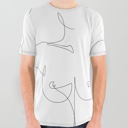 Boob Line All Over Graphic Tee