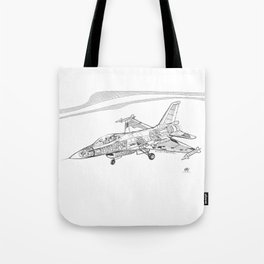 F16 Cutaway Freehand Sketch Tote Bag