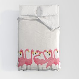 Cuban Pink Flamingos Comforter