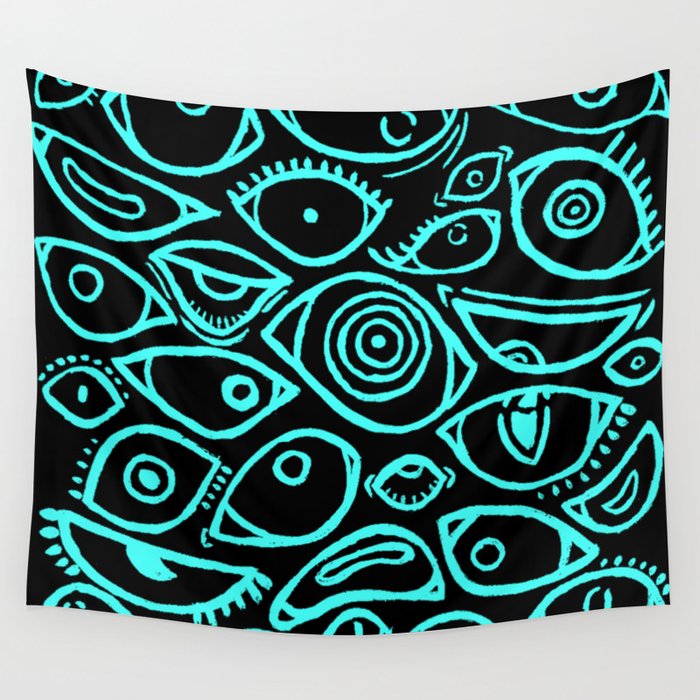 Pale Blue Eyes Wall Tapestry