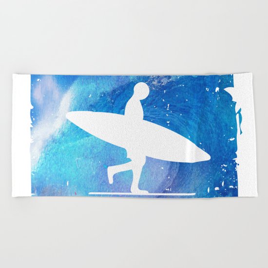 Wave Surf Area Beach Towel