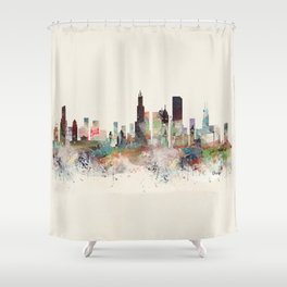 chicago illinois skyline Shower Curtain