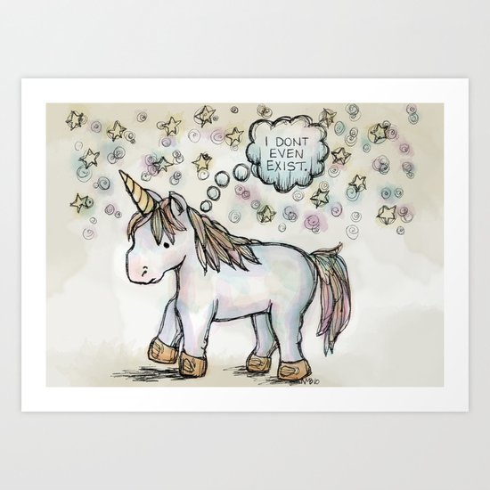 existential uni Art Print