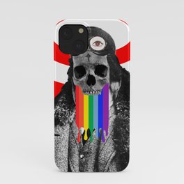 Rainbow Skull Pilot iPhone Case