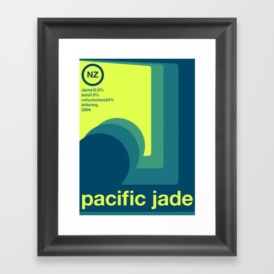 pacific jade single hop Framed Art Print