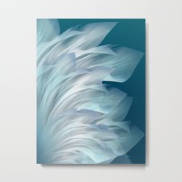 Everlasting grace Metal Print | Floral, White, Grace, Beauty, Blue, Abstract, Petals, Painting, Digital, Everlasting 