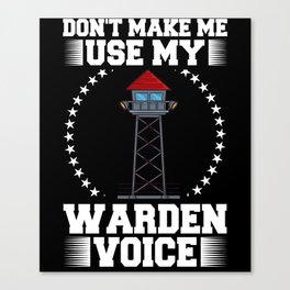 Prison Warden Correctional Officer Facility Training Canvas Print