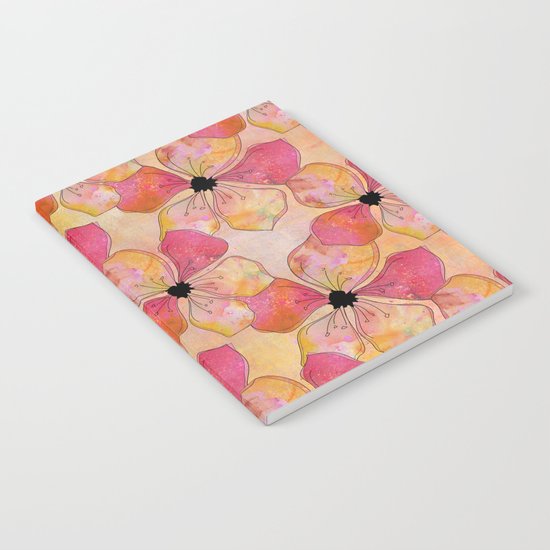 Floral watercolor pattern in pastel tones Notebook