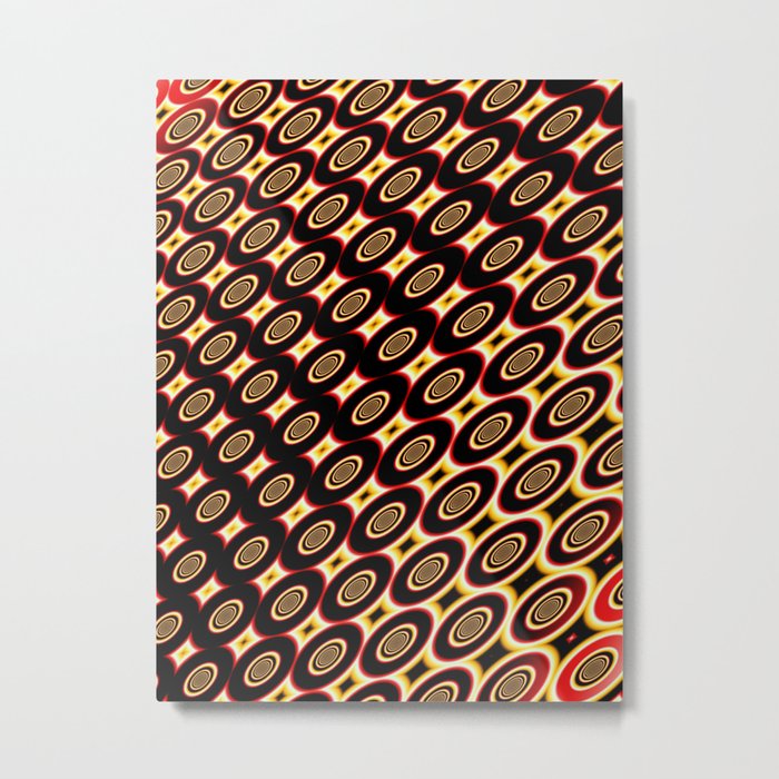 Circles fractal's pattern Metal Print