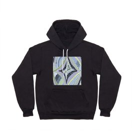 Limited Palette abstract, honeydew, lilac, sky blue, black and white Hoody