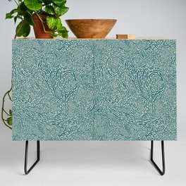Abstract Blue Water Ocean Sea Pattern Credenza