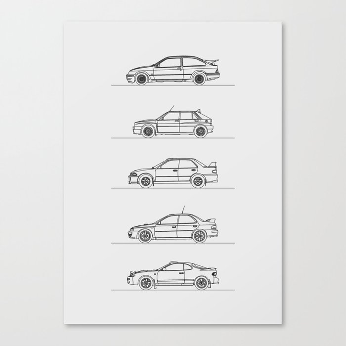GROUP A RALLY CARS Canvas Print