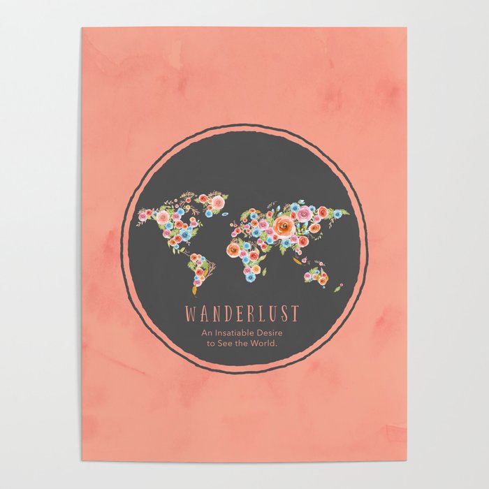 Wanderlust World Map Poster