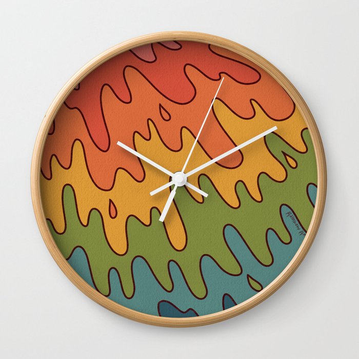 Rainbow Splash Wall Clock