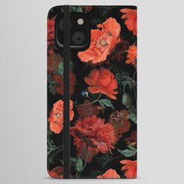 Jan Davidsz. de Heem Vintage Summer Poppies Flowers Night Botanical Garden iPhone Wallet Case