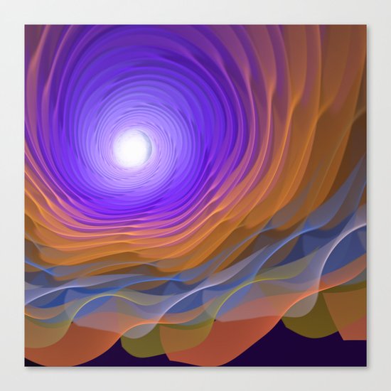 Whispering water and a blue moon Canvas Print