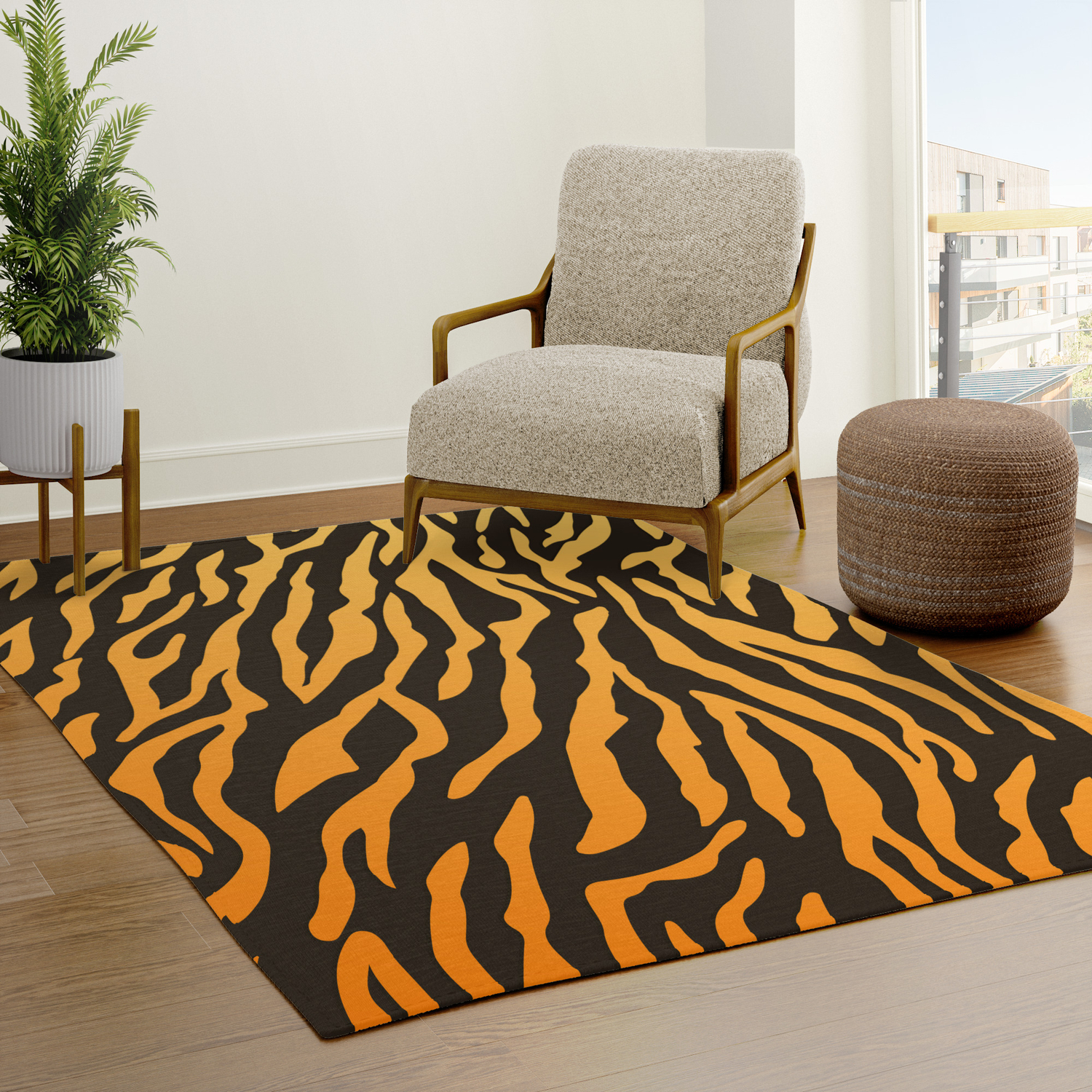 Tiger stripes animal print pattern Rug by Prizmatic | Society6