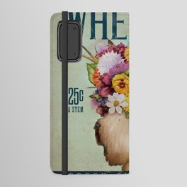 Wheaten terrier wheatie dog flowers flower floral garden farmers market  Android Wallet Case