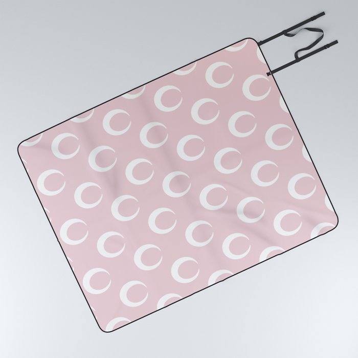 Candy Moon Pink Picnic Blanket