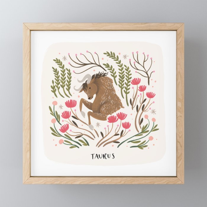 Taurus Framed Mini Art Print