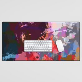 Abstract Colorful Camouflage Pattern Art - Isyakko Desk Mat