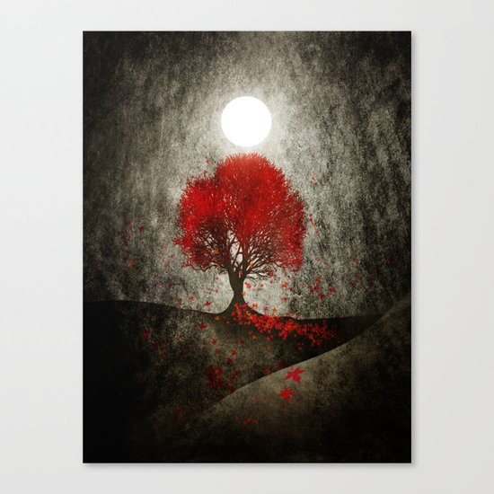Red autumn. Canvas Print