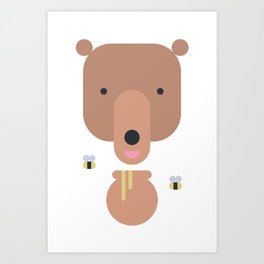 Honey Bear Art Print