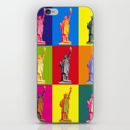 Statue Of Liberty Colorful Pop Art iPhone Skin