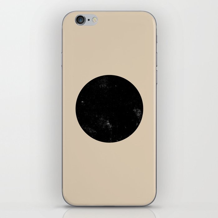 Beiged out Black Circle Art iPhone Skin