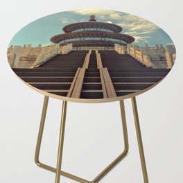 China Photography - Beautiful Temple In Down Town Beijing Side Table
