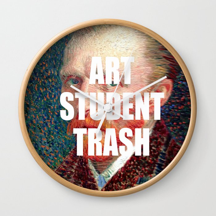 Art Student Trash Wall Clock
